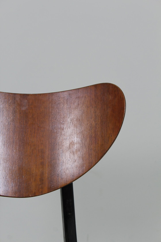 Image 1 of 6X Vintage Eetkamerstoelen G-Plan - Librenza, Rood, Jaren '50/'60