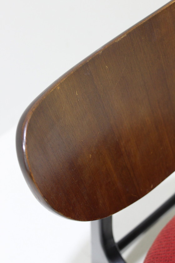 Image 1 of 6X Vintage Eetkamerstoelen G-Plan - Librenza, Rood, Jaren '50/'60