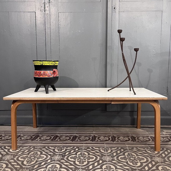 Image 1 of Vintage brutalistische stalen driepoot kroonluchter, 1960