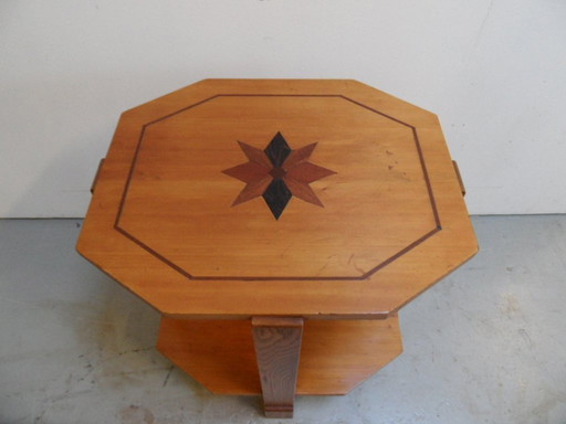 Art Deco Kersenhouten Bijzet Tafel