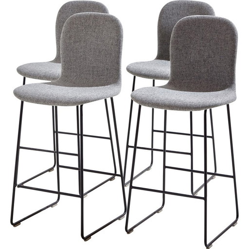 Vintage barkrukken van stof en staal van Jasper Morrison voor Cappellini