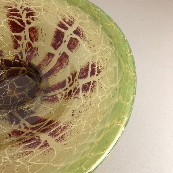 Image 1 of Vintage Duitse glazen kom in Bauhaus Art Deco door Karl Wiedmann voor WMF Ikora, 1930