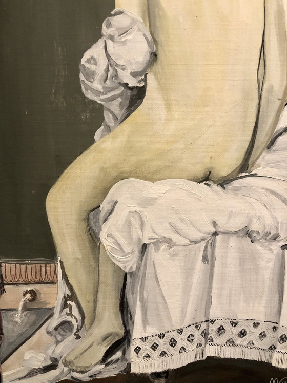 Image 1 of Schilderij La Baigneuse Reproductie De Jean-Auguste-Dominique Ingres