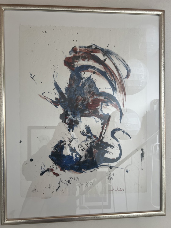 Image 1 of Horst Janssen - Haan en rat litho