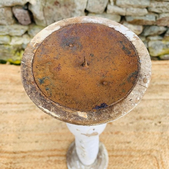 Image 1 of Paar vintage houten kaarsenprikkers