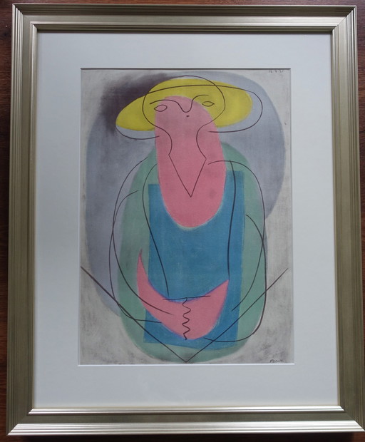 After Picasso - Woman with yellow hat