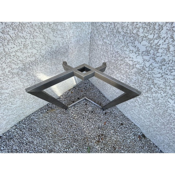 Image 1 of Vintage Legea console van staal en plexiglas, 1970