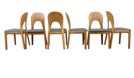 Set van 6 stoelen van Niels Koefoed voor Koefoed'S Hornslet, Denemarken 1970