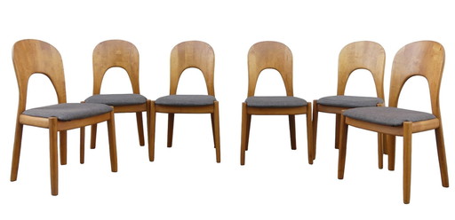 Set van 6 stoelen van Niels Koefoed voor Koefoed'S Hornslet, Denemarken 1970