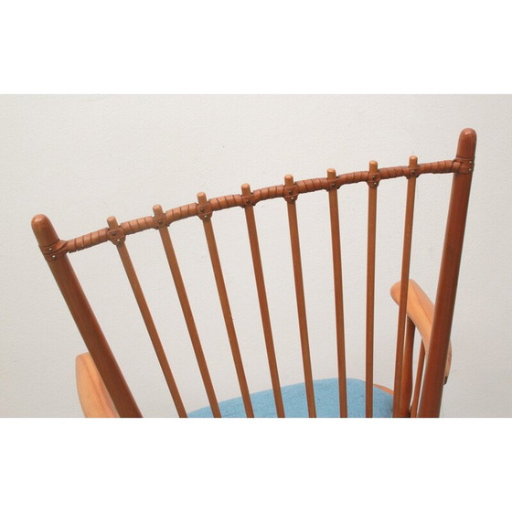 Image 1 of Vintage massief kersen fauteuil van Albert Haberer voor Fleiner, Duitsland 1950