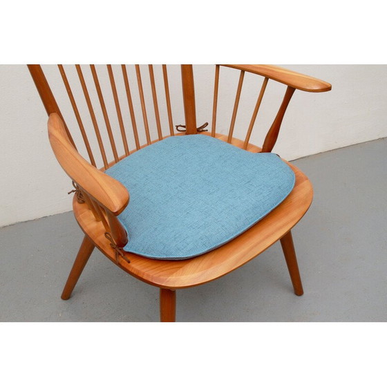 Image 1 of Vintage massief kersen fauteuil van Albert Haberer voor Fleiner, Duitsland 1950