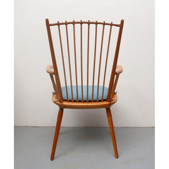 Image 1 of Vintage massief kersen fauteuil van Albert Haberer voor Fleiner, Duitsland 1950