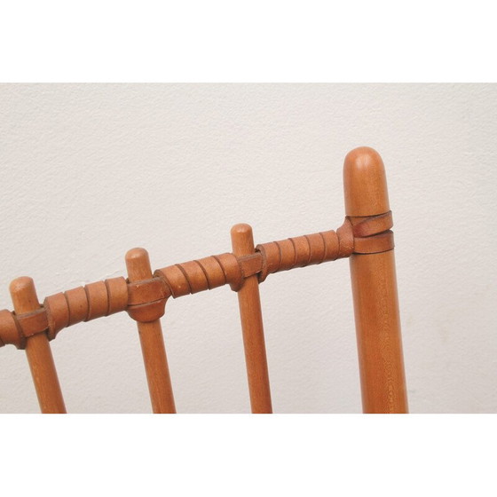 Image 1 of Vintage massief kersen fauteuil van Albert Haberer voor Fleiner, Duitsland 1950