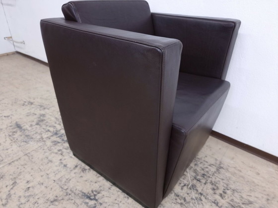 Image 1 of Walter Knoll Elton leren fauteuil echt leren fauteuil design fauteuil in bruin conferentie