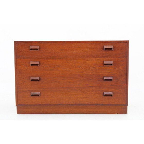 Image 1 of Vintage teakhouten ladekast met laden voor Søborg Møbelfabrik, Denemarken 1950