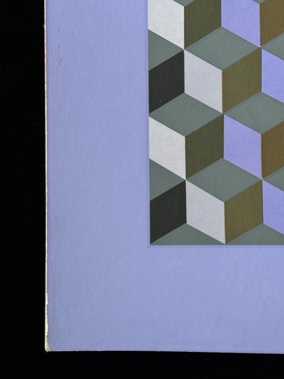 Image 1 of Victor Vasarely - zeefdruk. 1970s