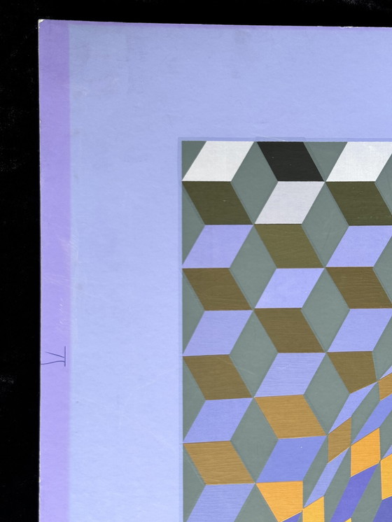 Image 1 of Victor Vasarely - zeefdruk. 1970s