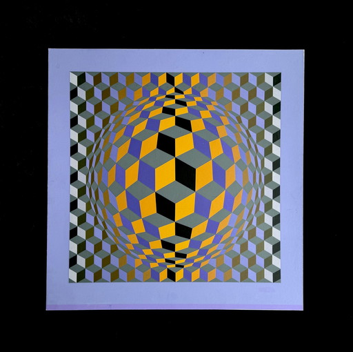 Victor Vasarely - zeefdruk. 1970s