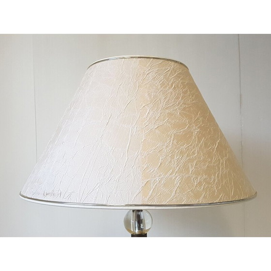 Image 1 of Vintage eiken en glazen vloerlamp, Frankrijk 1950