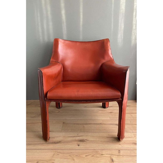 Image 1 of Vintage leren fauteuil van Mario Bellini 1970