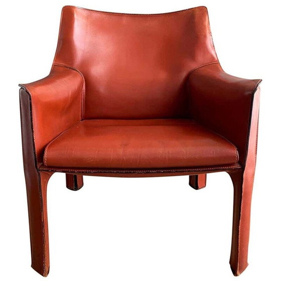 Image 1 of Vintage leren fauteuil van Mario Bellini 1970