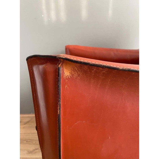 Image 1 of Vintage leren fauteuil van Mario Bellini 1970