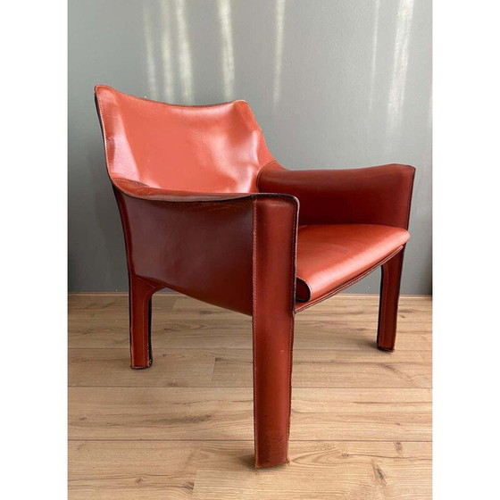 Image 1 of Vintage leren fauteuil van Mario Bellini 1970