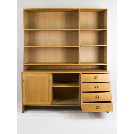 Vintage eiken boekenkast van Hans J. Wegner voor Ry Mobler, 1960