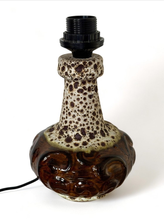 Image 1 of Vintage Fat Lava Tafellamp Mid Century Ceramic Lamp