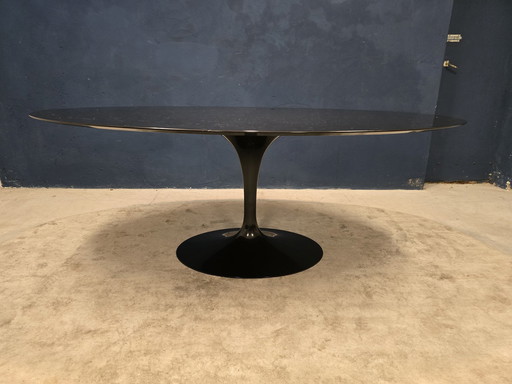 Knoll Tulip Tafel 198Cm Zwart Marquina Marmer 