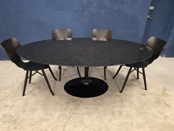 Image 1 of Knoll Tulip Tafel 198Cm Zwart Marquina Marmer 