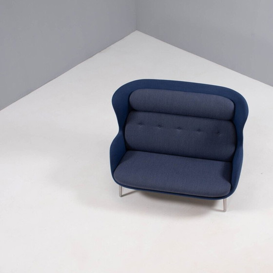 Image 1 of Vintage blauw en grijze RO bank van Jaime Hayon voor Fritz Hansen, Denemarken