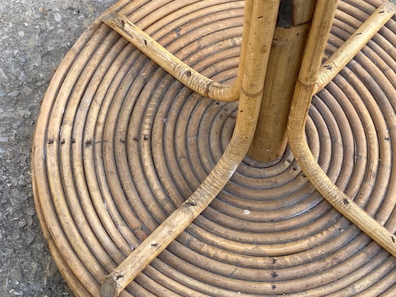 Image 1 of Vintage rotan papegaai kleerhanger 1970