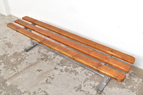 Image 1 of Vintage houten bank 185 cm