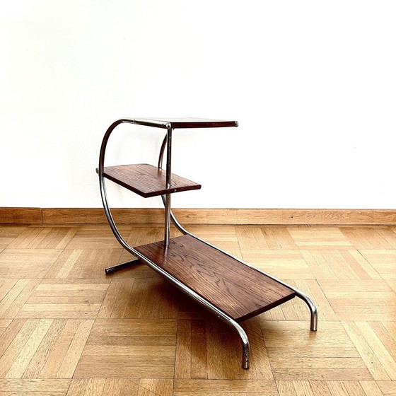 Image 1 of Vintage Plantstand H-156 bijzettafel door Jindrich Halabala voor Up Zavody, Tsjecho-Slowakije