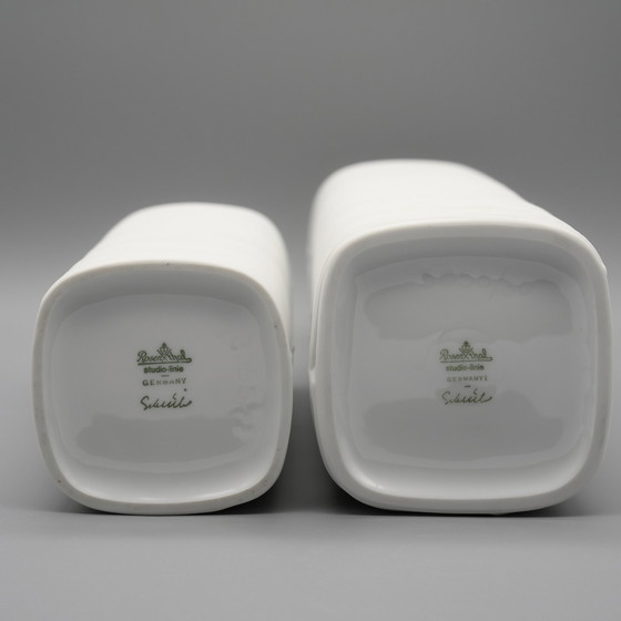 Image 1 of Rosenthal Studio-Linie Bisque porseleinen vaas Duo 30 CM + 22 CM van Werner Schreib