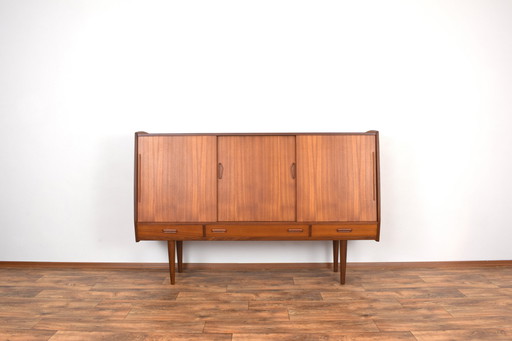 Mid Century Deense teakhouten hoge plank, 1960S.