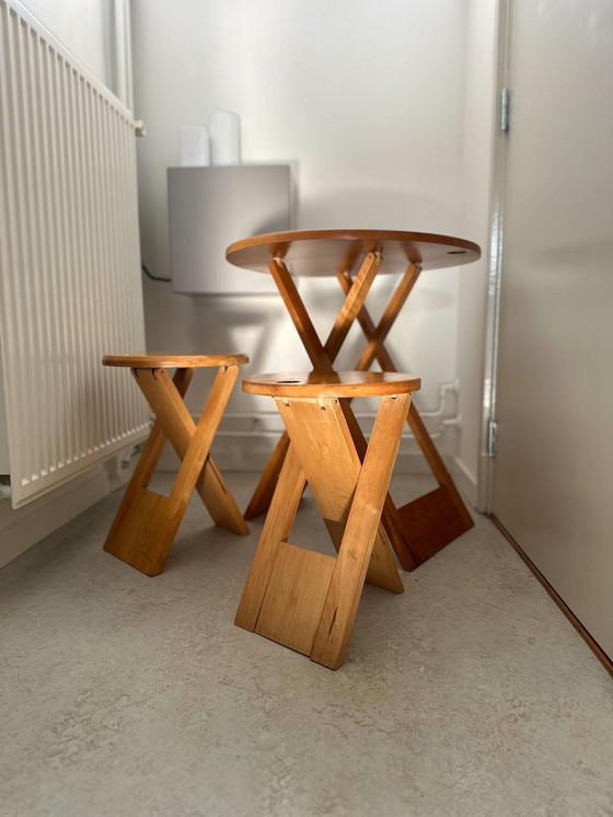 Image 1 of Suzy Stools And Table By Adrian Reed 1980’S