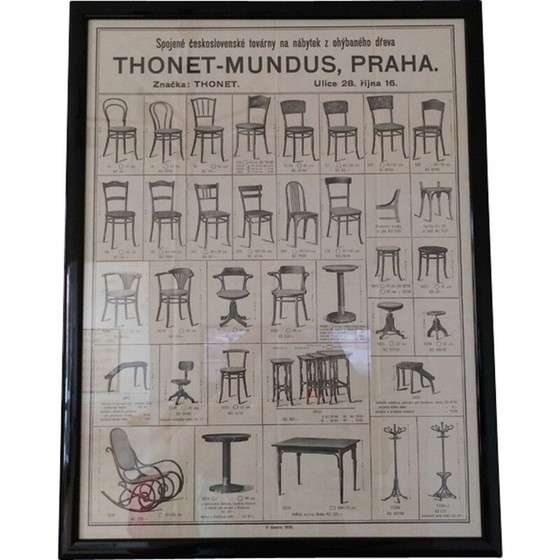 Image 1 of Vintage meubelposter van Thonet, 1930