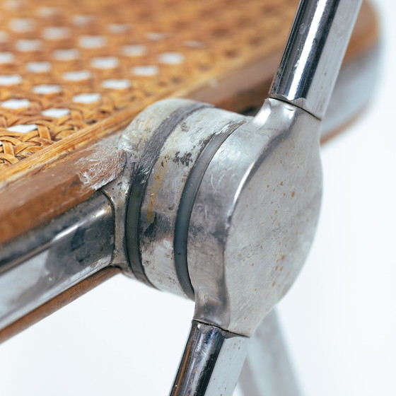 Image 1 of Giancarlo Piretti Anonima Castelli Plia Vouwstoelen, banden, 8, Italië, 1967