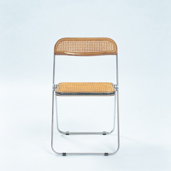 Image 1 of Giancarlo Piretti Anonima Castelli Plia Vouwstoelen, banden, 8, Italië, 1967