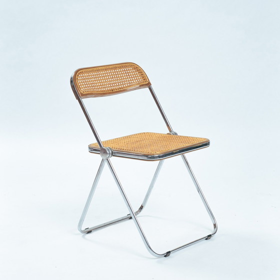 Image 1 of Giancarlo Piretti Anonima Castelli Plia Vouwstoelen, banden, 8, Italië, 1967