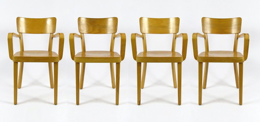 4x vintage eetkamerstoelen