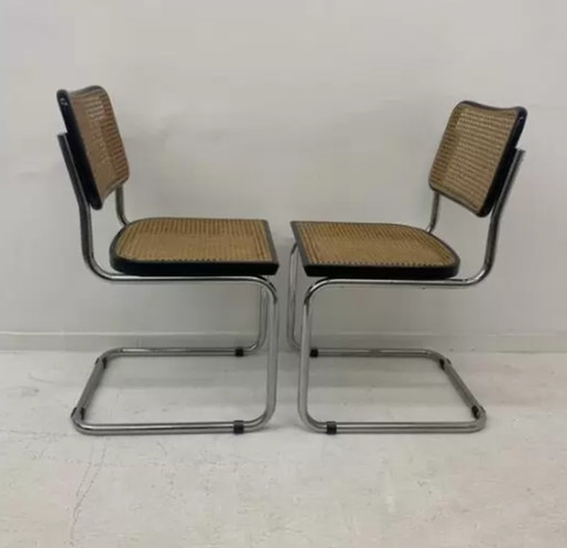 Set van 2 Marcel Breuer Cesca eetkamerstoelen , jaren 1970