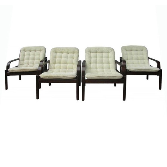 Image 1 of Set van 4 vintage fauteuils van Bror Boije voor Dux Miljo Expo, Zweden 1980