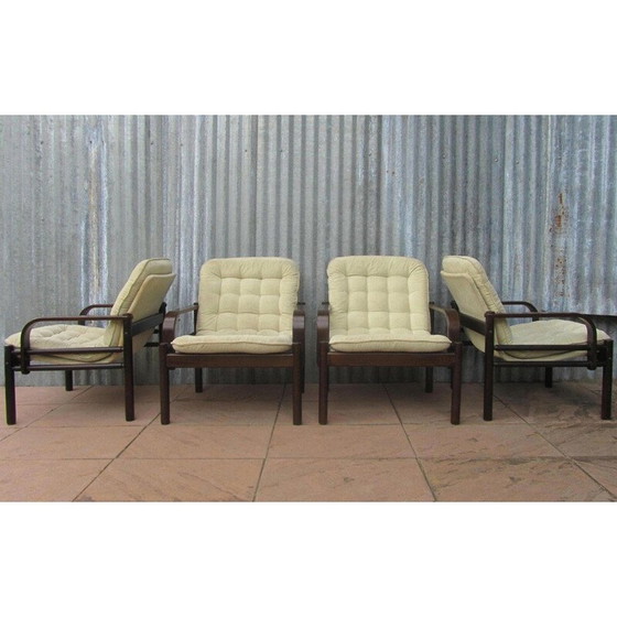 Image 1 of Set van 4 vintage fauteuils van Bror Boije voor Dux Miljo Expo, Zweden 1980