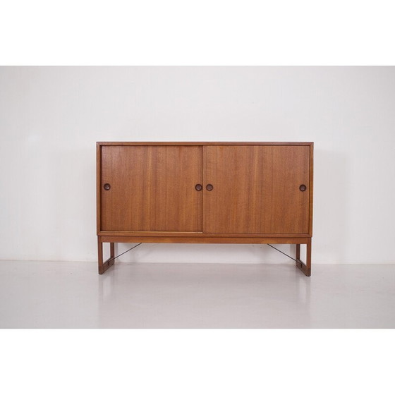 Image 1 of Vintage teakhouten dressoir met schuifdeuren van Børge Mogensen, Zweden 1959