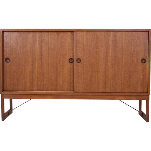 Vintage teakhouten dressoir met schuifdeuren van Børge Mogensen, Zweden 1959