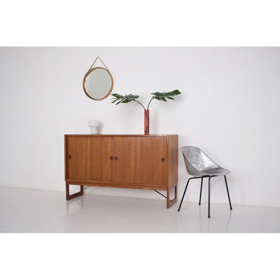 Image 1 of Vintage teakhouten dressoir met schuifdeuren van Børge Mogensen, Zweden 1959