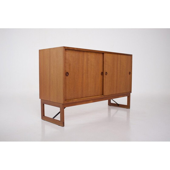 Image 1 of Vintage teakhouten dressoir met schuifdeuren van Børge Mogensen, Zweden 1959